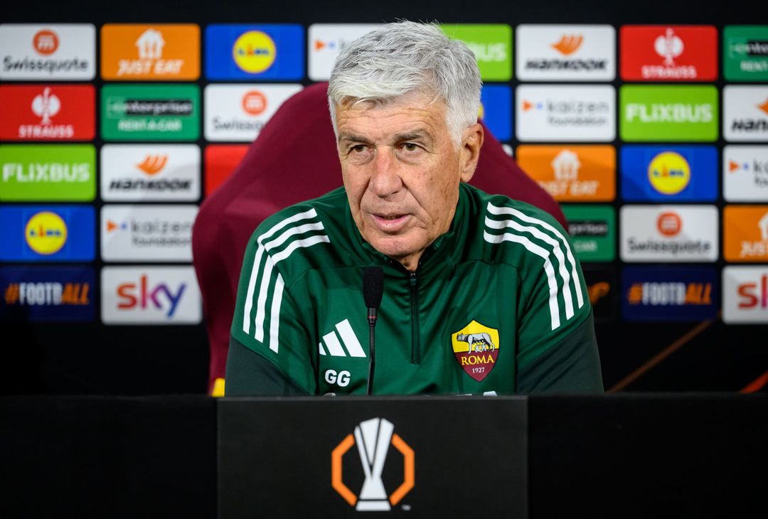 Roma-Midtjylland, la conferenza stampa di Gasperini e Cristante – FOTO GALLERY - immagine 19