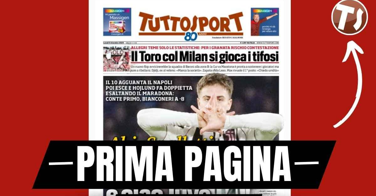 Prima pagina Tuttosport: “Il Torino col Milan si gioca i tifosi” Prima pagina Tuttosport: “Il Torino col Milan si gioca i tifosi”