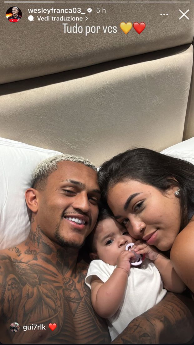 Wesley, cuori giallorossi sui social: indizio d’amore per la Roma- immagine 2