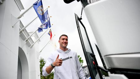 WASHINGTON, DC - JUNE 17: Dusan Vlahovic of Juventus during the team travel to Washington on June 17, 2025 in Washington, DC. (Photo by Daniele Badolato - Juventus FC/Juventus FC via Getty Images)