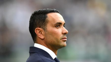 TURIN, ITALY - MAY 25: Raffaele Palladino, Head Coach of AC Monza, looks on during the Serie A TIM match between Juventus and AC Monza at on May 25, 2024 in Turin, Italy. (Photo by Valerio Pennicino/Getty Images)