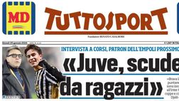 PRIMA PAGINA TUTTOSPORT OGGI: “Juve, scudetto da ragazzi”