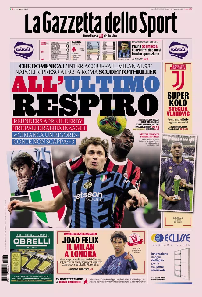 GAZZETTA DELLO SPORT 12 NOVEMBRE 1974 GIAGNONI