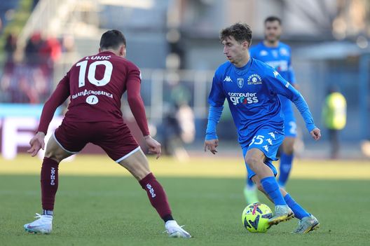 EMPOLI, ITALY - JANUARY 28: Tommaso Baldanzi of Empoli FC in action during the Serie A match between Empoli FC and Torino FC at Stadio Carlo Castellani on January 28, 2023 in Empoli, Italy. (Photo by Gabriele Maltinti/Getty Images) Empoli-Torino