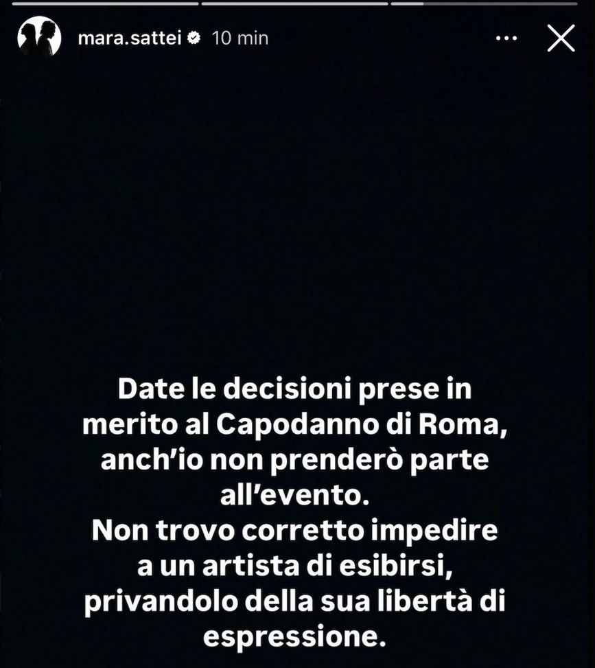 Concerto Capodanno a Roma, anche Mara Sattei annuncia la sua assenza- immagine 3