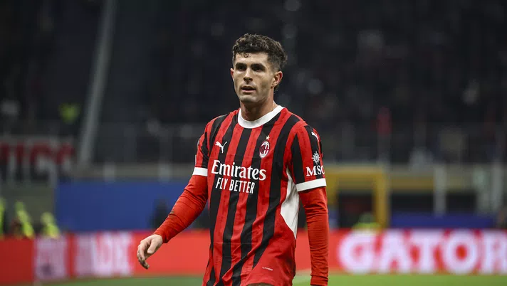 Christian Pulisic AC Milan Milan-Feyenoord 1-1 Champions League 2024-2025