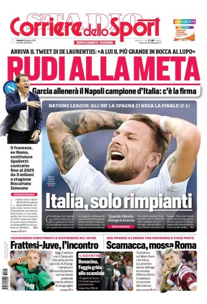 EDICOLA / CdS: Frattesi, la Juve risponde all’Inter. Chiesti 30 mln di conguaglio - immagine 1