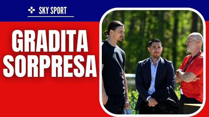 Zlatan Ibrahimovic, Stefano Pioli e Geoffrey Moncada Allenamento Milan