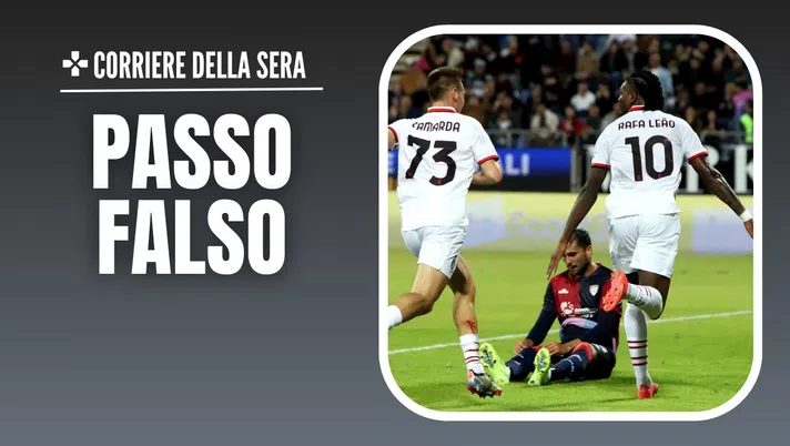 esultanza gol Rafael Leao AC Milan Cagliari-Milan 3-3 Serie A 2024-2025