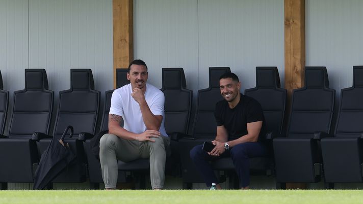 Ibrahimovic Moncada AC Milan allenamento Milanello