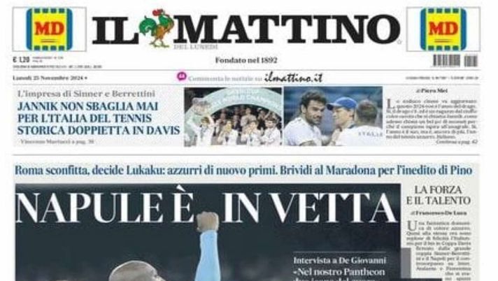 prima pagina il mattino oggi