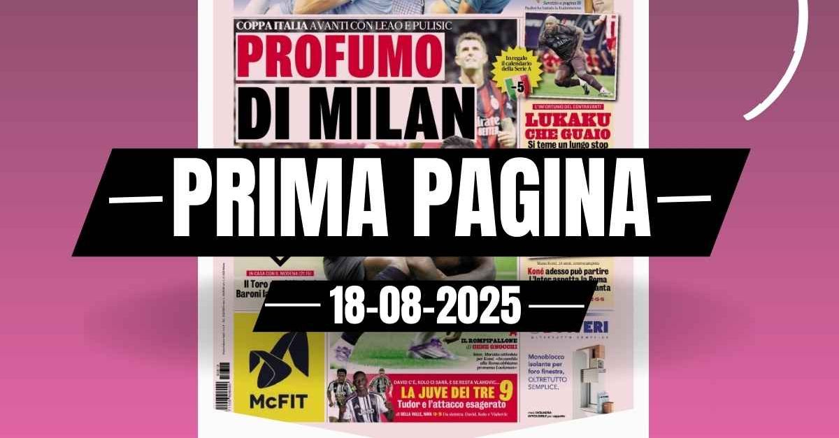 Prima pagina Gazzetta dello Sport: “Profumo di Milan”