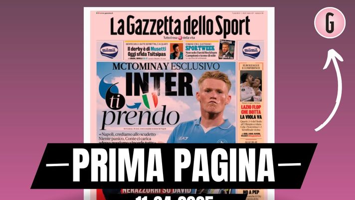 Prima pagina Gazzetta dello Sport: Milan, Reijnders no a Pep. DS, Sartori...
