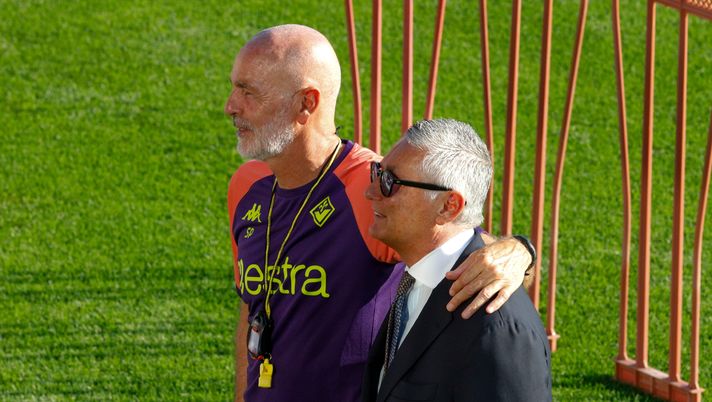 GERMOGLI PH: 15 LUGLIO 2025 BAGNO A RIPOLI VIOLA PARK ALLENAMENTO FIORENTINA RITIRO NELLA FOTO PIOLI PRADE' Pioli-Pradè