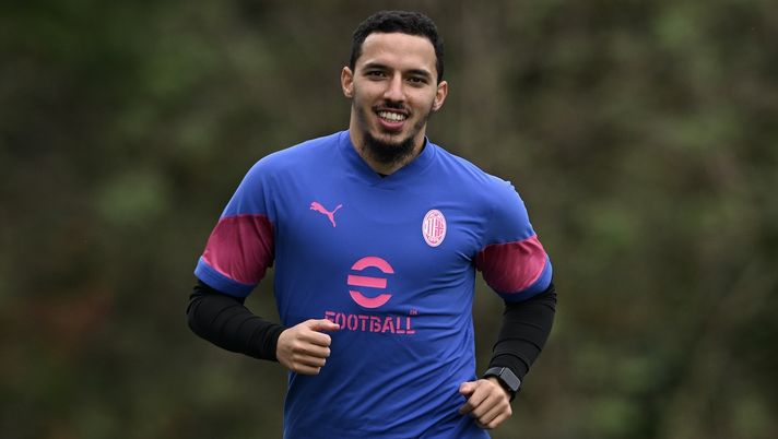 Ismaël Bennacer AC Milan allenamento Milanello