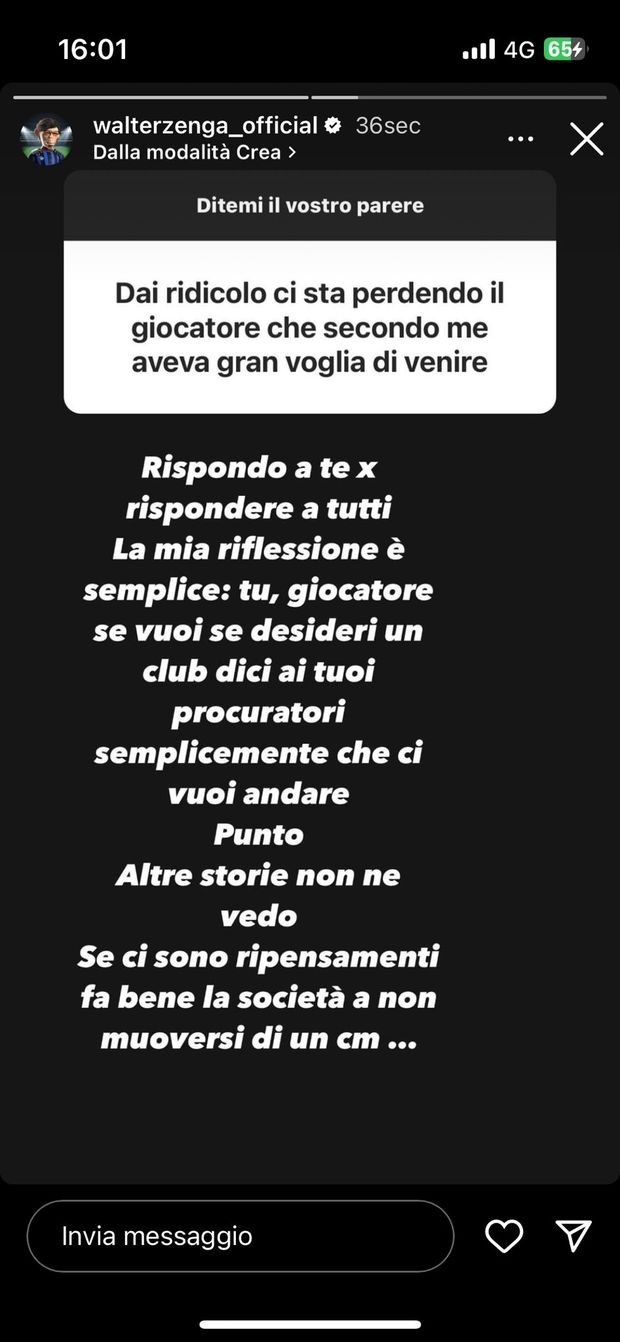 Caso Samardzic, Zenga: “Se lui desidera un club lo dice agli agenti. L’Inter fa bene”- immagine 3