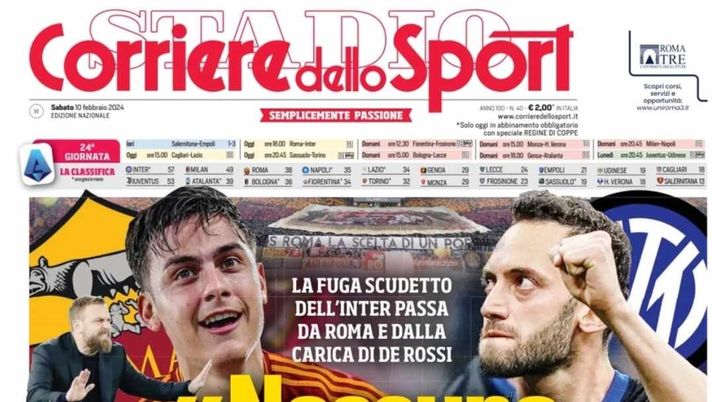 PRIMA PAGINA CORRIERE DELLO SPORT: “Mossa Mazzarri, Kvara liberato” - immagine 1