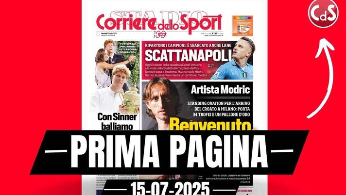 Prima pagina Corriere dello Sport: 'Modric al Milan, benvenuto Picasso'