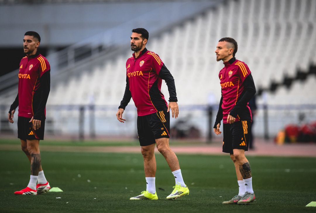 Panathinaikos-Roma, la rifinitura e la conferenza di Gasp e Tsimikas – FOTO GALLERY - immagine 11