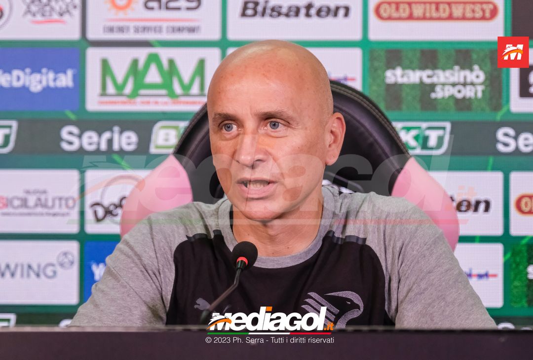 FOTO PALERMO, verso la Reggiana: Eugenio Corini in sala stampa (GALLERY) - immagine 6