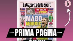 Prima pagina Gazzetta dello Sport: “Mago Modric: festa Milan a San Siro”