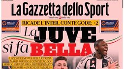 PRIMA PAGINA GAZZETTA DELLO SPORT OGGI: “Ricade l’Inter. Conte gode: +2”