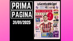 Prima pagina Gazzetta dello Sport: “Milan, Gimenez: ecco il 9”