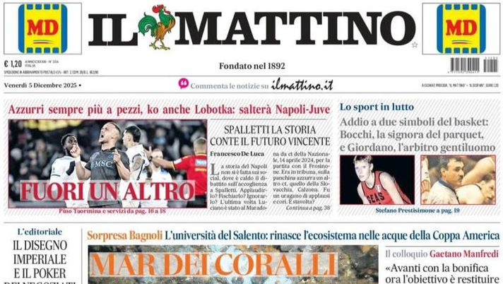 Il Napoli sui media: le prime pagine dei quotidiani di oggi- immagine 1