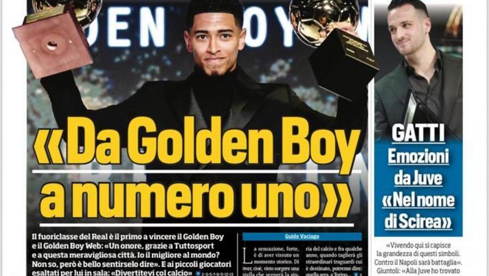 EDICOLA / TS: Golden Boy a Bellingham. Zapatoro: finalmente, doppietta all’ex - immagine 1