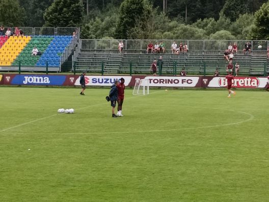 L’allenamento mattutino a Pinzolo: presente regolarmente Pellegri- immagine 6