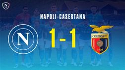 Napoli-Casertana 1-1, gli azzurri dominano ma non basta: termina in parità al Patini