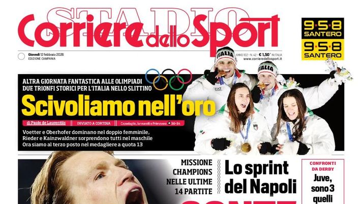 Prime pagine giornali sportivi oggi: il Napoli sui media- immagine 1