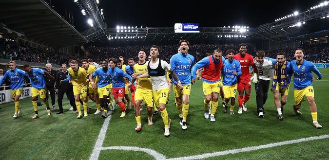 Esultanza Parma Calcio (Foto di Marco Luzzani/Getty Images) Esultanza Parma Calcio