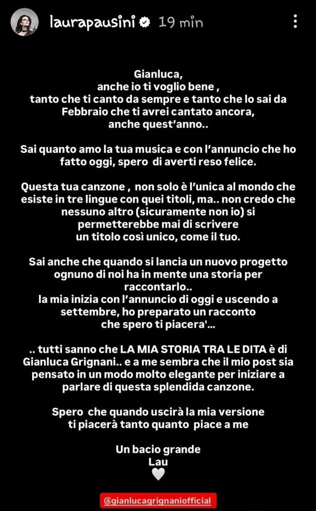 Laura Pausini annuncia un nuovo singolo. Scoppia la polemica con Gianluca Grignani- immagine 4