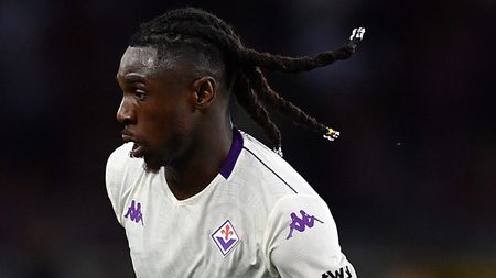 TURIN, ITALY - AUGUST 31: Moise Kean of Fiorentina in action during the Serie A match between Torino FC and ACF Fiorentina at Stadio Olimpico di Torino on August 31, 2025 in Turin, Italy. (Photo by Valerio Pennicino/Getty Images) Kean