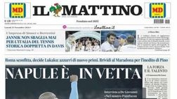 PRIMA PAGINA IL MATTINO OGGI: “Napule è in vetta”
