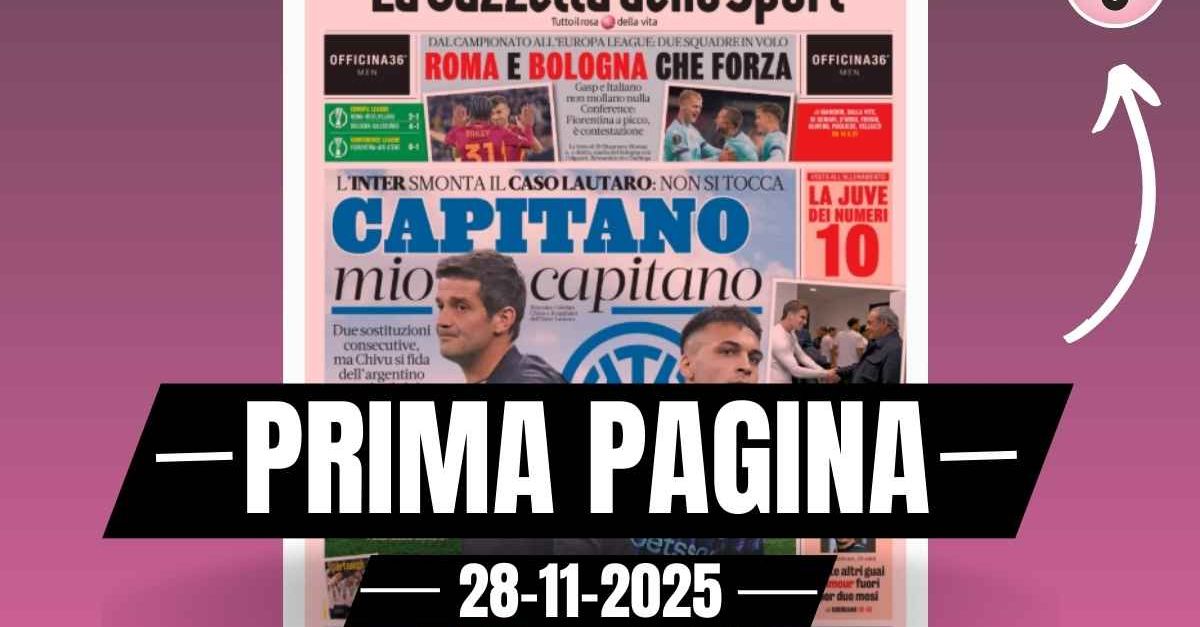 prima pagina gazzetta dello sport roma e bologna che forza in europa league