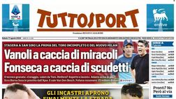 PRIMA PAGINA TUTTOSPORT OGGI: “Napoli: si fa Neres! Conte, avvio a metà”