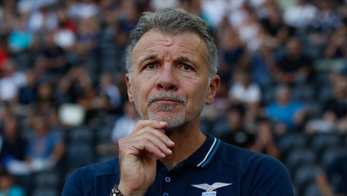 UDINE, ITALY - AUGUST 24: Manager of Lazio Marco Baroni before kick off at the Serie A match between Udinese and SS Lazio at Stadio Friuli on August 24, 2024 in Udine, Italy. (Photo by Timothy Rogers/Getty Images) Baroni: “Gestisco così Castellanos e Dia, Noslin duttile, Zaccagni e credo in Dele-Bashiru” - immagine 1