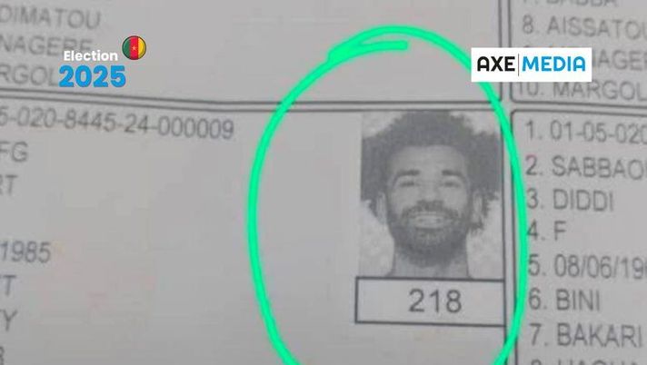 Mohamed Salah sulla lista elettorale in Camerun: Credit Axe Media Salah