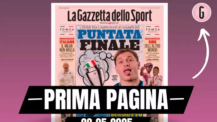 Prima pagina Gazzetta dello Sport: Italiano, il Milan non molla