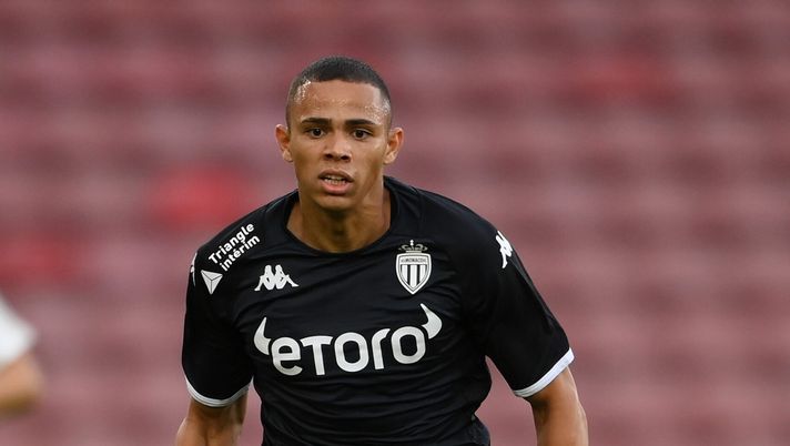 SOUTHAMPTON, ENGLAND - JULY 27: Vanderson of Monaco in action during the Pre-Season Friendly between Southampton and AS Monaco at St Mary's Stadium on July 27, 2022 in Southampton, England. (Photo by Mike Hewitt/Getty Images) vanderson