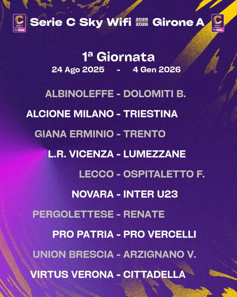 Serie C 2025/26, Virtus Verona-Cittadella: ecco il primo impegno dei granata- immagine 2