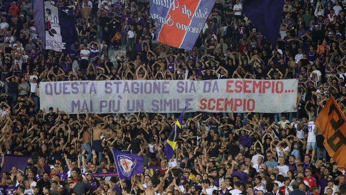 GERMOGLI PH: 22 MAGGIO 2026 FIRENZE STADIO ARTEMIO FRANCHI CAMPIONATO SERIA A FIORENTINA VS ATALANTA NELLA FOTO CONTESTAZIONE TIFOSI CorFio controcorrente: “Contestazione ai giocatori? Come se fosse solo colpa loro” - immagine 1