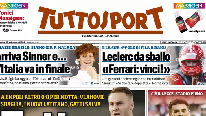PRIMA PAGINA TUTTOSPORT OGGI: “Juve, tutto qui? Altro 0-0 per Motta” - immagine 1