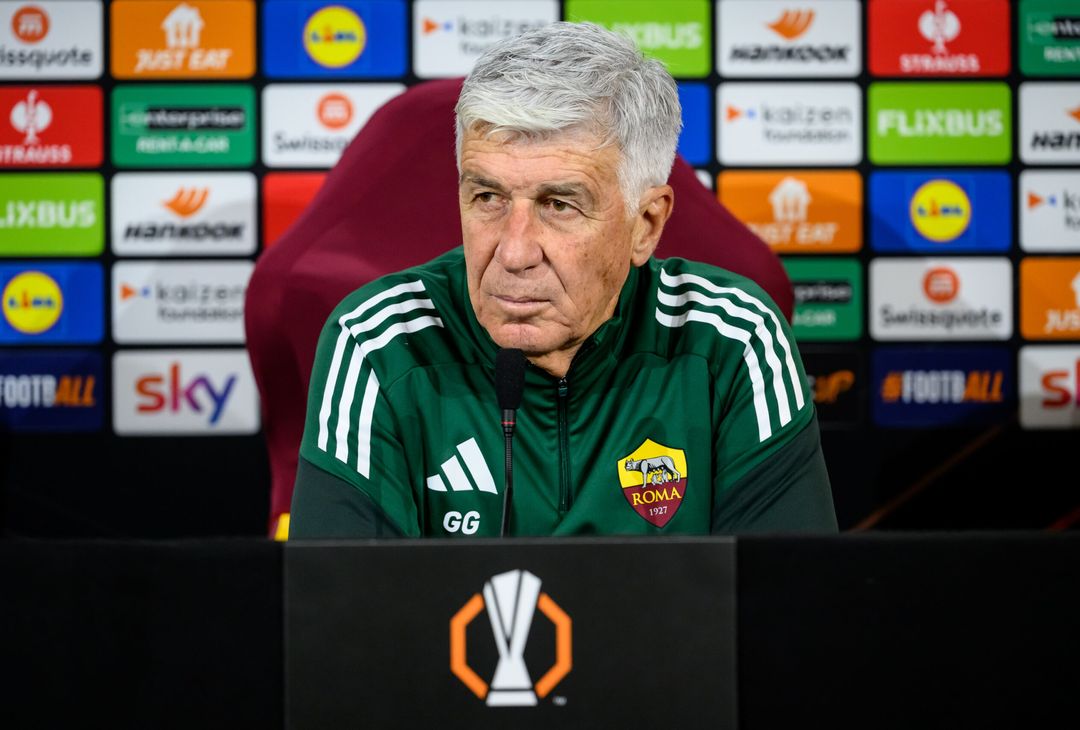 Roma-Midtjylland, la conferenza stampa di Gasperini e Cristante – FOTO GALLERY - immagine 16