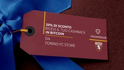 L’iniziativa YouHodler-Torino FC Store: cashback del 20% sugli acquisti