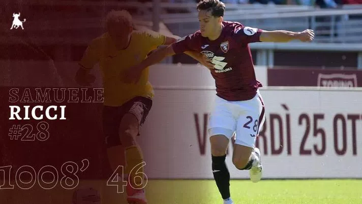 Toro in numeri, Ricci è il perno della squadra: suo il più alto minutaggio in rosa - immagine 1