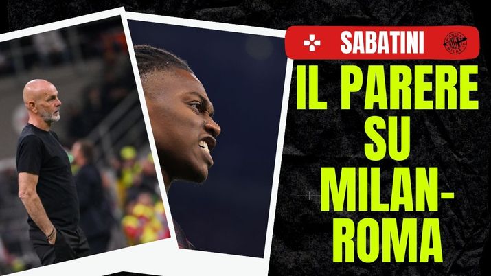 Stefano Pioli Rafael Leao AC Milan Milan-Roma 0-1 Europa League 2023-2024