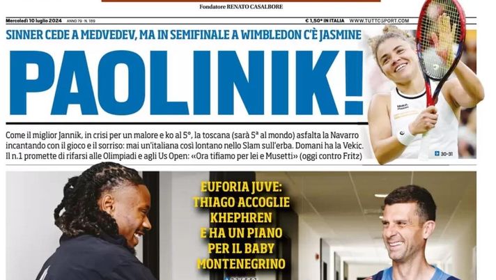 prima pagina tuttosport oggi